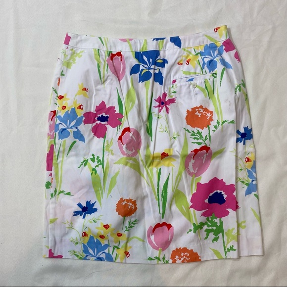 Liz Claiborne Floral Pencil Skirt Size 12 Lizsport Skirt Tulips, Irises … - Picture 4 of 6